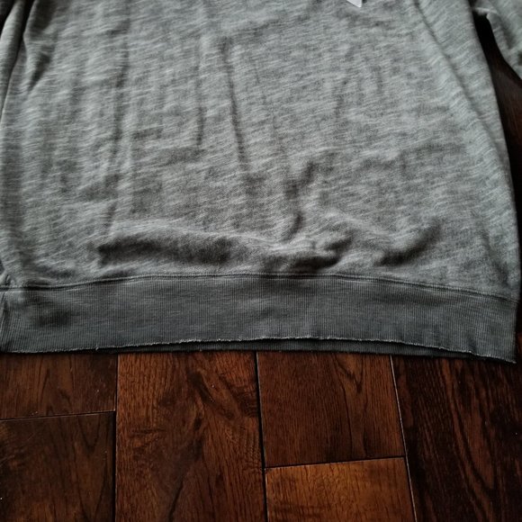 PINK Victoria's Secret Washed Out Charcoal Grey/Black Lightweight Sweatshirt - Picture 4 of 8